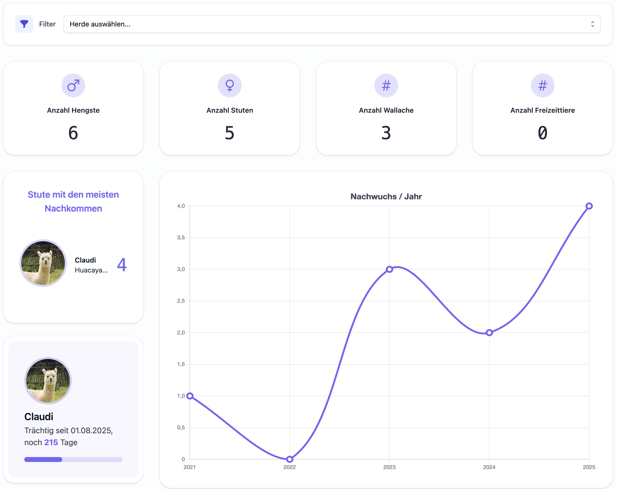 Dashboard Übersicht