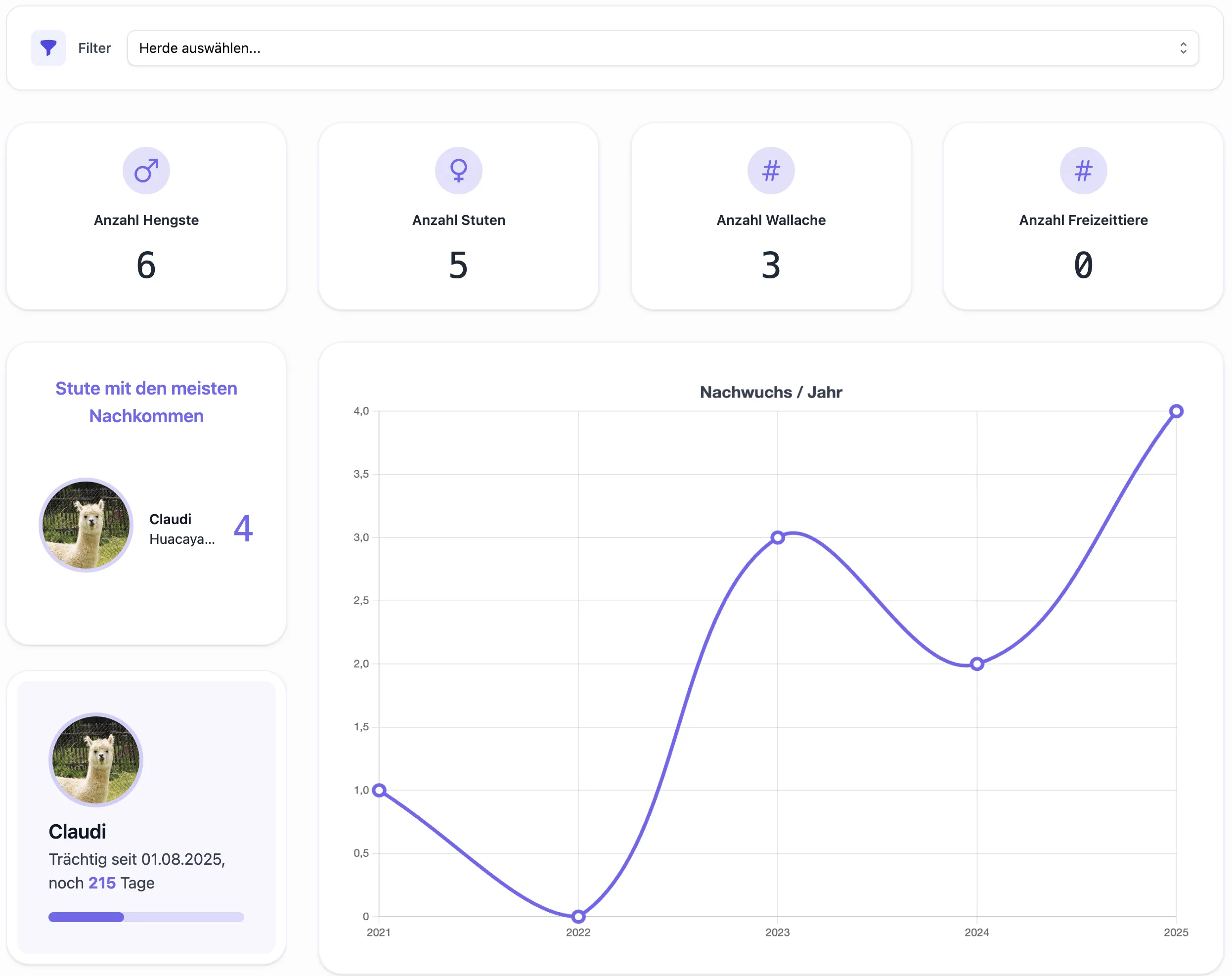 Dashboard Übersicht