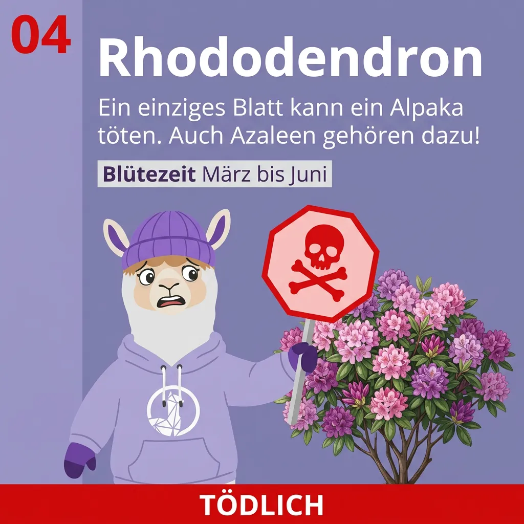 Rhododendron und Azaleen – gefährliche Giftquelle für Alpakas durch Heckenschnitt aus Nachbargärten